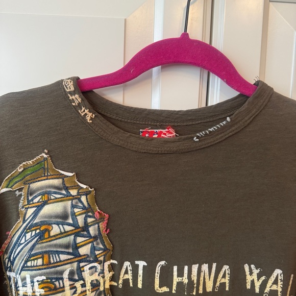 Y2K The Great China Wall long sleeve T - one of a kind - size Large - Picture 6 of 15